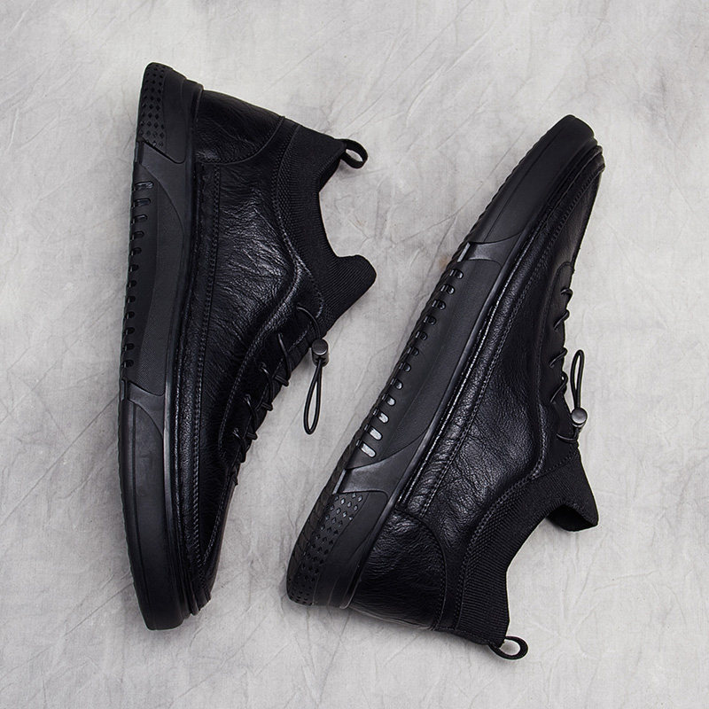 潮牌男鞋2023年新款韩版潮流休闲鞋英伦内增高个Q性百搭透气滑板