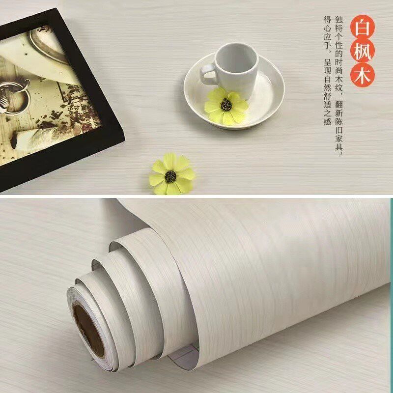家具翻新改色贴膜衣柜贴门贴纸防木纹墙纸桌面防水壁纸厨房自新款