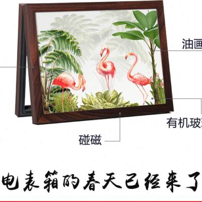 电表箱壁画遮寸照片q来图装饰画定做尺挡配电箱挂画上掀免图片