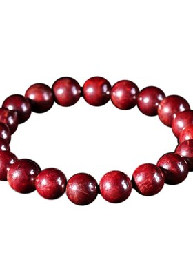 真朱砂牛年原矿手串原石手链本命年佛珠散珠单株全透光男女款饰品