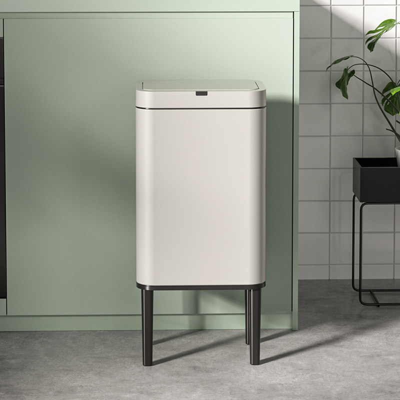 智能感应新款高脚不锈钢垃圾桶 厨房卫生间客厅自动开关卫生桶