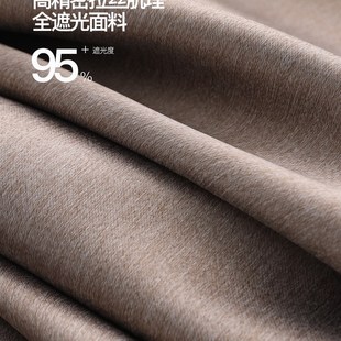 现代简约轻奢全遮光高精密N客厅卧室咖色遮阳窗帘 6B762022年新款