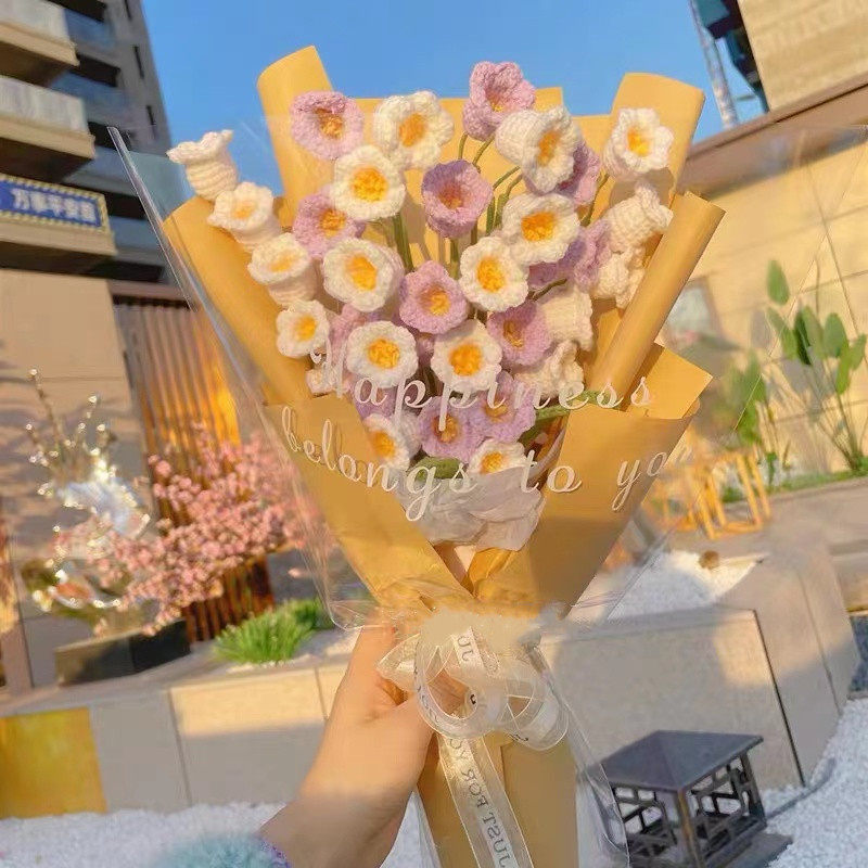 礼物送女b生手工编织花束成品创意实用手捧花高档好看感恩节送父