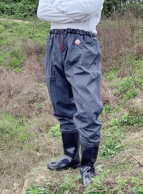 包邮打渔郎垂钓防水全身捕鱼下水裤加厚腰裤钓鱼裤半身高筒插秧鞋
