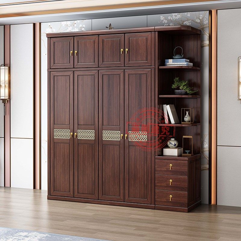全实木乌金木新中式衣柜中t小户型二三四五对开门卧室独立储物衣,住宅家具,独立衣柜,淘宝优惠券,粉丝福利购,淘宝优惠卷