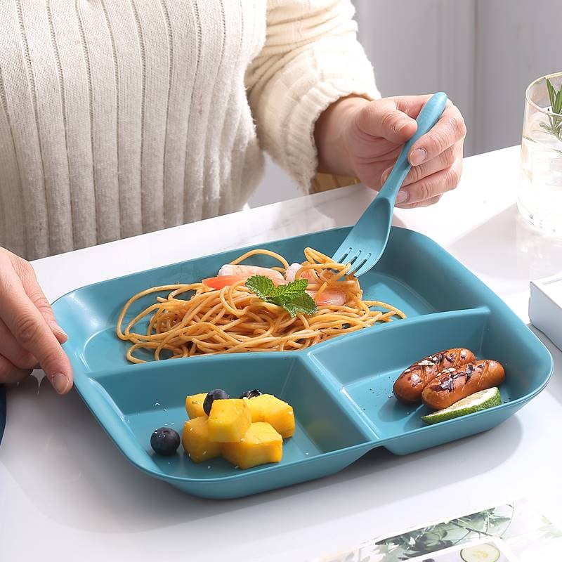工厂销pbp材质减肥餐盘分格大人专用餐具211减脂定量家用高级感饭
