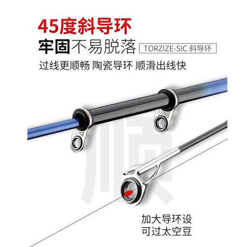 速发短节迷你小矶竿矶钓竿大导环远投滑漂碳素超硬超轻海钢笔路亚