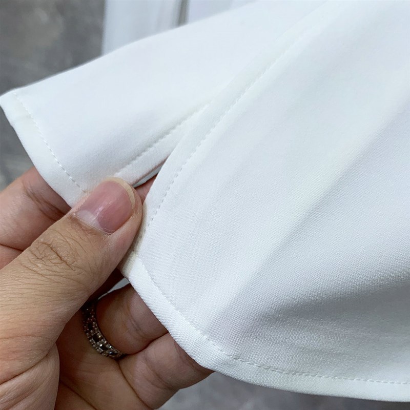 英伦高级感V领修身白色长袖衬衫男士潮流商务休闲衬衫免烫发型师