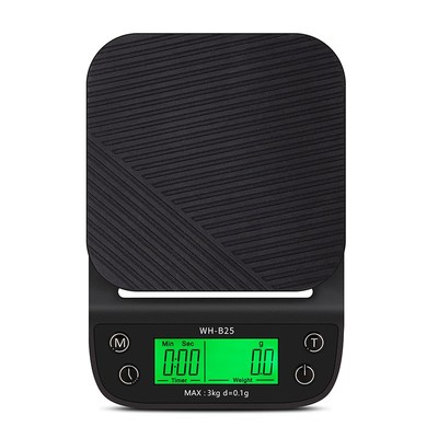 3kg 0.1g Digital Coffee Kitchen Scale Timer LCD Drip Scales