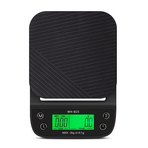 3kg 0.1g Digital Coffee Kitchen Scale Timer LCD Drip Scales