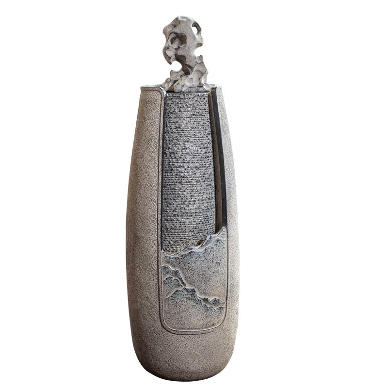 新中式落地流水摆件家居客厅电视柜旁装饰水景室内造景招财循环水,家居饰品,流水摆件,淘宝优惠券,粉丝福利购,淘宝优惠卷