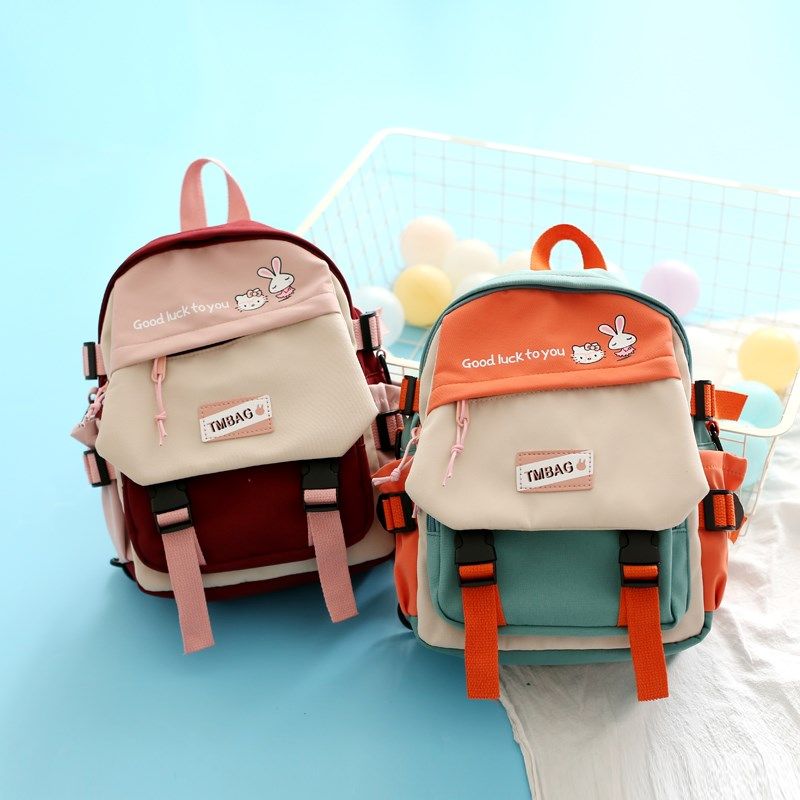 日系撞色可爱双肩包女小包夏旅行逛街小背包小巧轻V便可斜挎妈咪