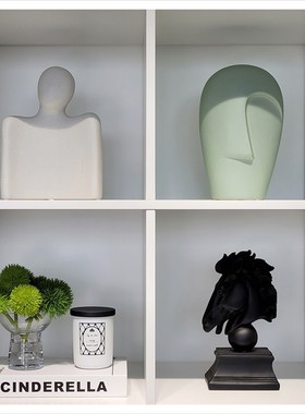 样板房现代酒柜客厅创意软装家居饰品摆件相架仿真花组合ZH2542