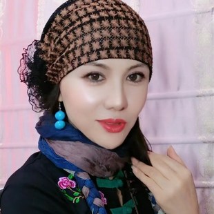 遮白发头饰遮盖神器显年轻头巾女包D头夏天季遮白发的帽子发套薄