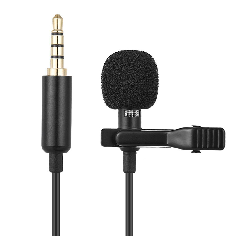 推荐Portable 1.5m Lavalier Mini Microphone Condenser Clip-on