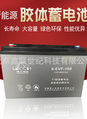 LEOCH理士蓄电池6-EVF-65 电动叉车蓄电池12V65AH 观光车电瓶