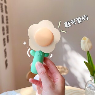 随身可爱儿童迷你静音婴儿车户外无叶涡轮充电降 小风扇手持便携式
