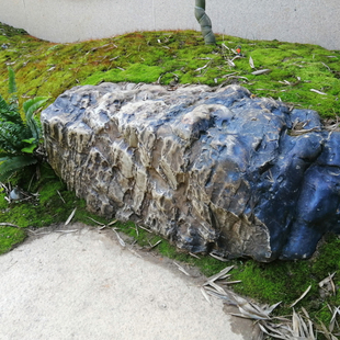 饰 日式 庭院景石石头摆件自然原生态奇石原生造景石室外园林摆件装