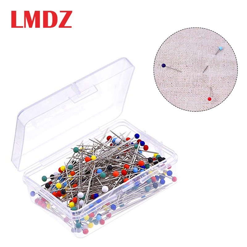 LMDZ100/50Pcs  Glass Head Pins Multi-Color Sewing Pins Strai