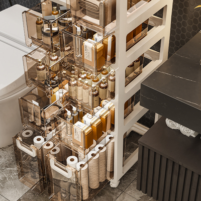 17/20/23cm夹缝收纳柜厨房储物柜子抽屉式厕所窄缝隙卫生间置物架