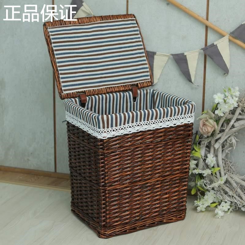 新品筐脏衣收纳i藤编服收纳筐脏衣篮柳编脏衣篓玩具收纳筐编织篮