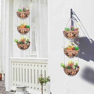 Metal Hanging 推荐 tier Planter Plant Garden Storage Basket