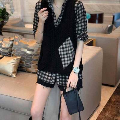 速发Sets Women Early Autumn New Fashion Knitting Argylehole