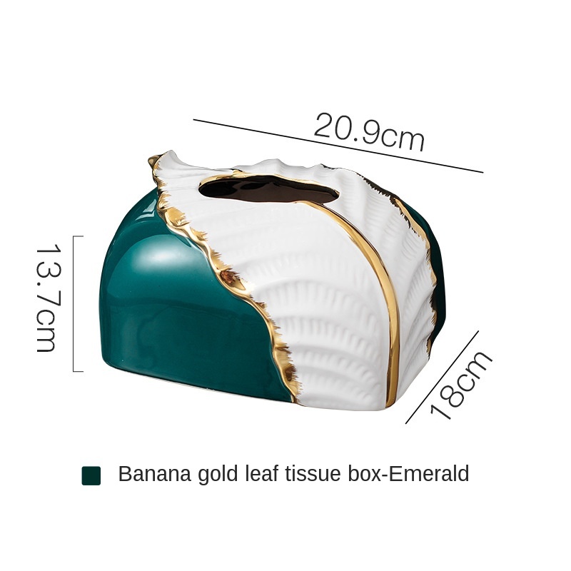 ramic Tissue Box DeHoration Leaf TissLue Storage Bom coxe 基础建材 水管配件 原图主图