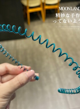 铁卡子头箍波浪发卡男女黑色发夹洗脸压O发发箍细前刘海敷面