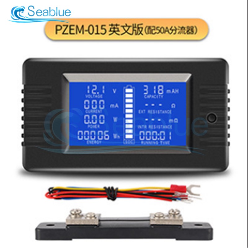 PZEM DC 0-200V 300A Voltmeter Ammeter Car Battery Tester Cap