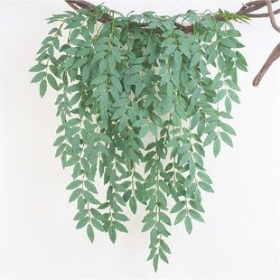 Leaves Long Fake 新品 Branch Silk Artificial Willow Green Pla