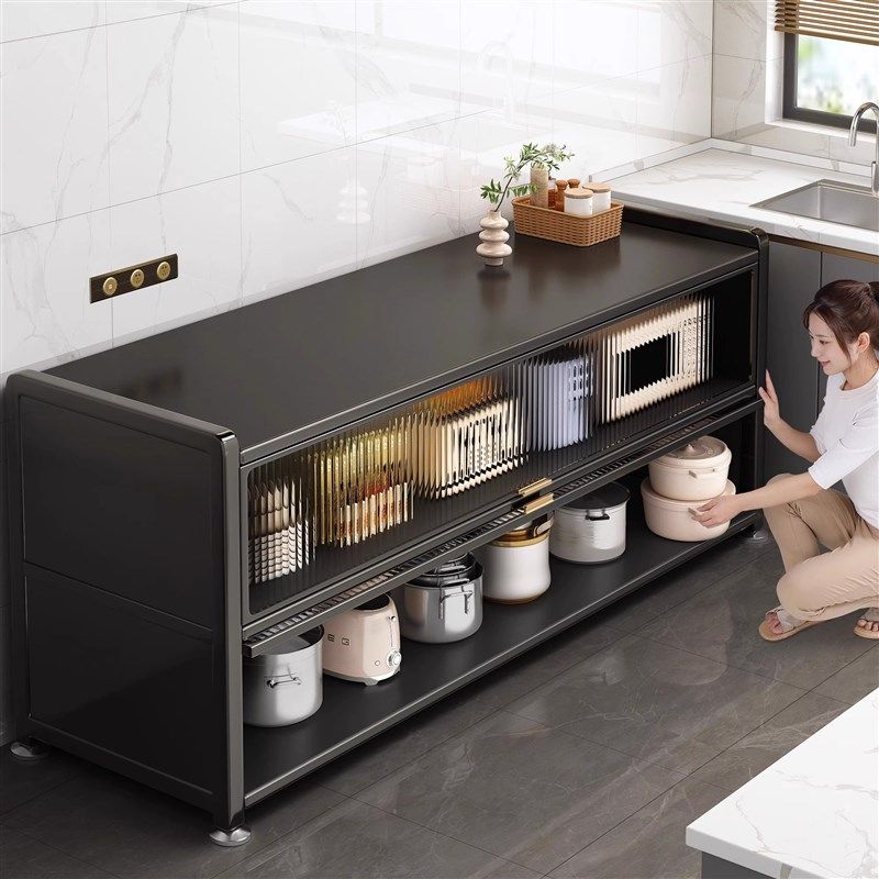 多层厨房置物架家用落地多功能整体橱柜碗盘柜收纳柜锅具收纳层架,收纳整理,整理架/置物架/收纳架,淘宝优惠券,粉丝福利购,淘宝优惠卷