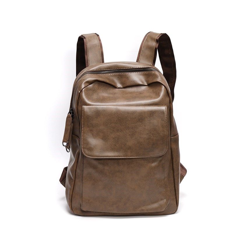 仕图驰双肩背包软皮男士时尚背包学生书包潮流皮包中小号通勤背包