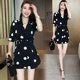 女夏季 套装 2023新款 小个子气质收腰显瘦波点两件式 时尚 洋装 短裤
