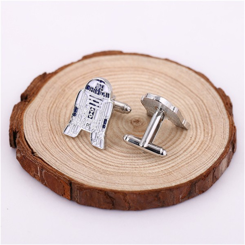 速发J Store Wars Star Cuff Links Robot BB8 R2D2 Cufflink Met