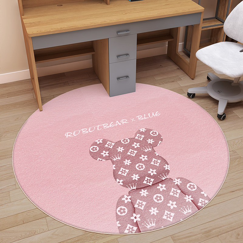 圆形地毯学习椅椅子地垫卧室儿童房书房电脑转椅防滑垫子可擦免洗,居家布艺,转椅地垫,淘宝优惠券,粉丝福利购,淘宝优惠卷