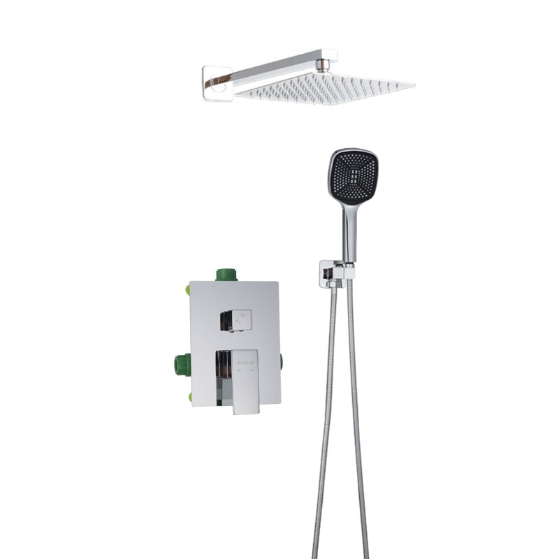 铜暗装隐藏式酒店工程民宿公寓卫生间预埋嵌入墙热熔X淋浴花洒套