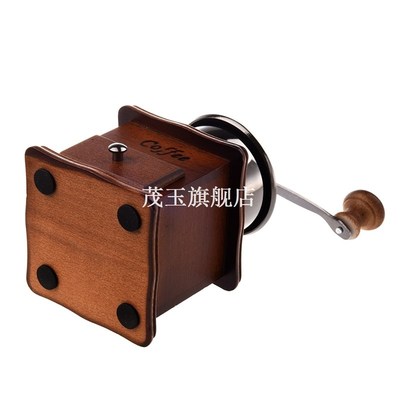 Manual coffee grinder Wood metal hand mill Spice mill wood c