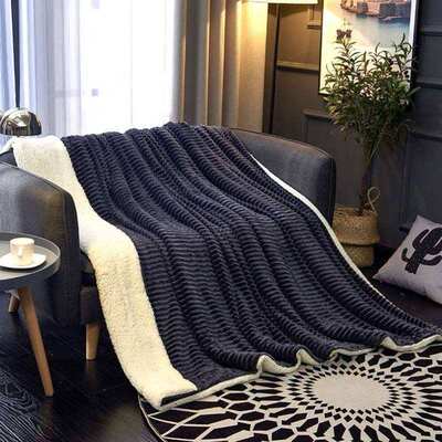 速发2022 Winter Couch Throw Sherpa Blanket Bed Fleece Coral