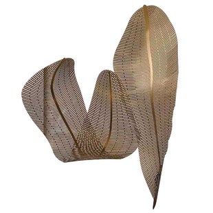 不锈钢镂空电镀树叶商场中庭吊饰大型落地装饰悬挂件艺术装置雕塑