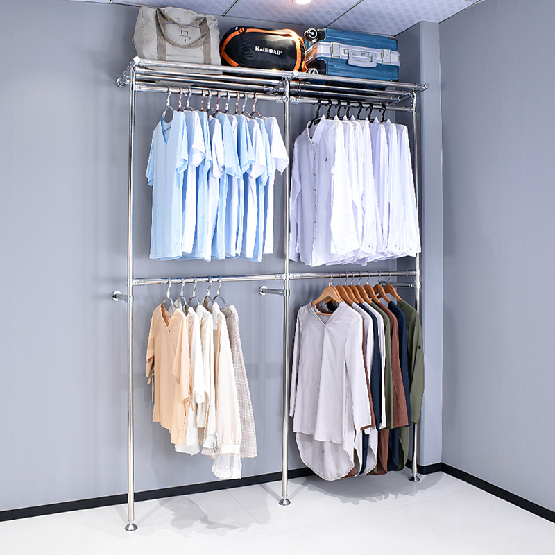 金属衣柜衣帽间壁挂式衣架家用挂衣架被子皮箱收纳置物.架简约现