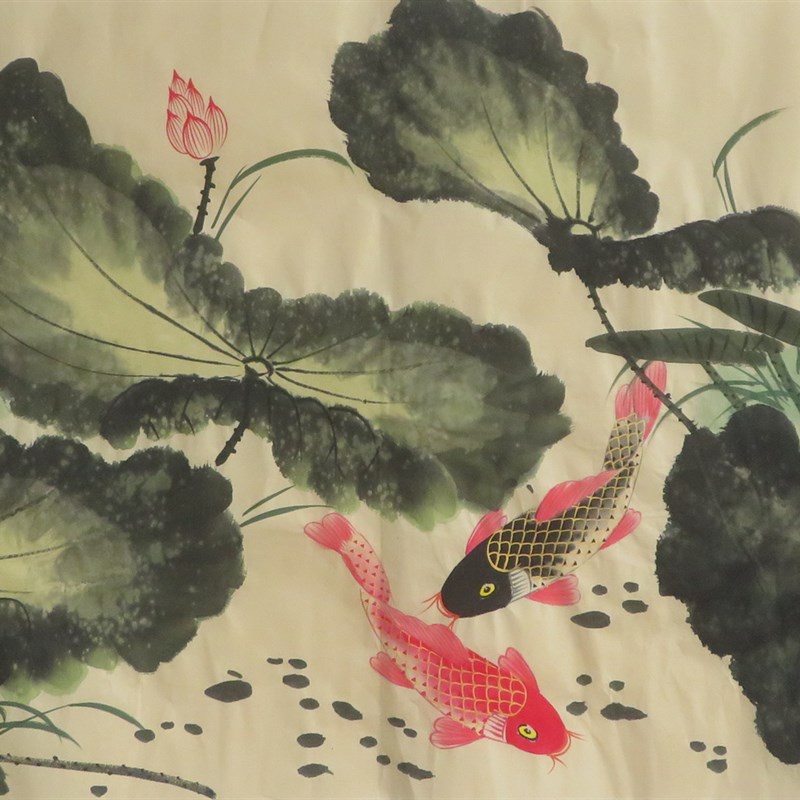 花鸟国画手绘无款画芯牡丹四尺斗方水墨客厅玄关装饰字画R35