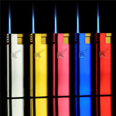 新品Ultbra-thin green flame straight-through lighter cigar l