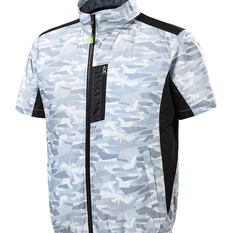 风扇衣服降温工作服男款短袖夏季防暑制冷户外工地空调服女薄款