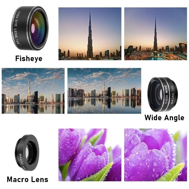 32X 22X Phone Camera Lens 4IN1 Telescope Zoom Macro Fish Eye