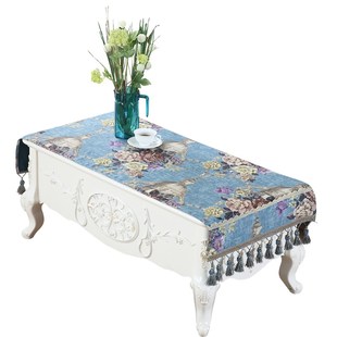 欧式茶几垫桌垫布艺茶几电视柜桌布加厚小奢华红木茶几布写字台布