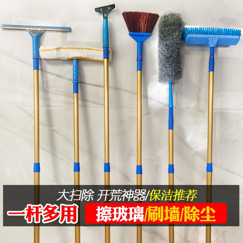 擦玻璃神器加长伸缩杆刮玻v璃刮水器家用刷洗窗户高楼保洁清洁工