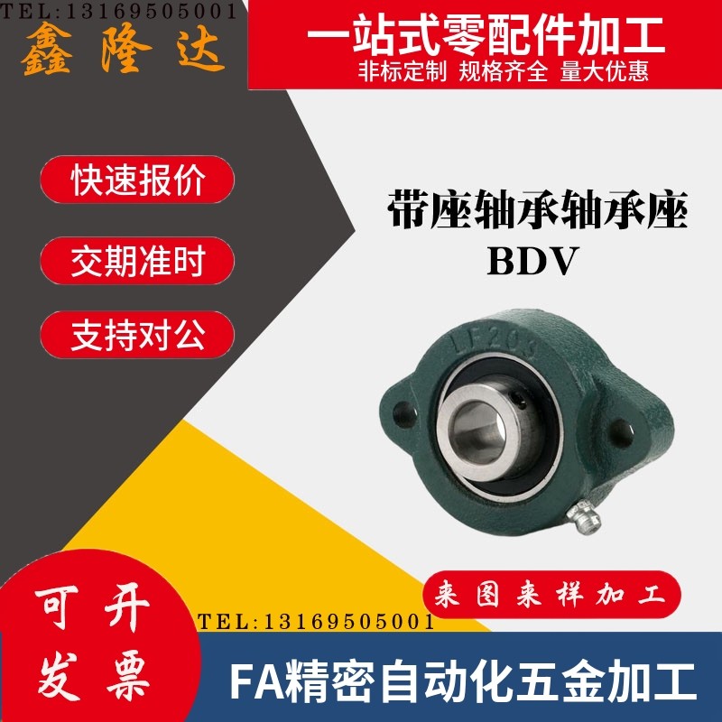 替代怡合达带座轴承轴承座T-BDV-201G 202G 203G 204G 205G 206G