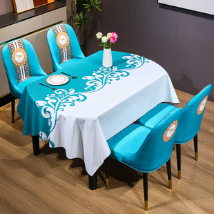 酒店套装桌布免洗防水防油防烫餐桌台布椅垫椅子套罩凳子套罩弧形