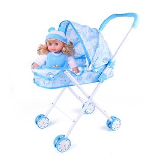 玩具推车带娃娃照顾小宝宝过家家可爱玩耍小孩有趣5岁小朋友儿童